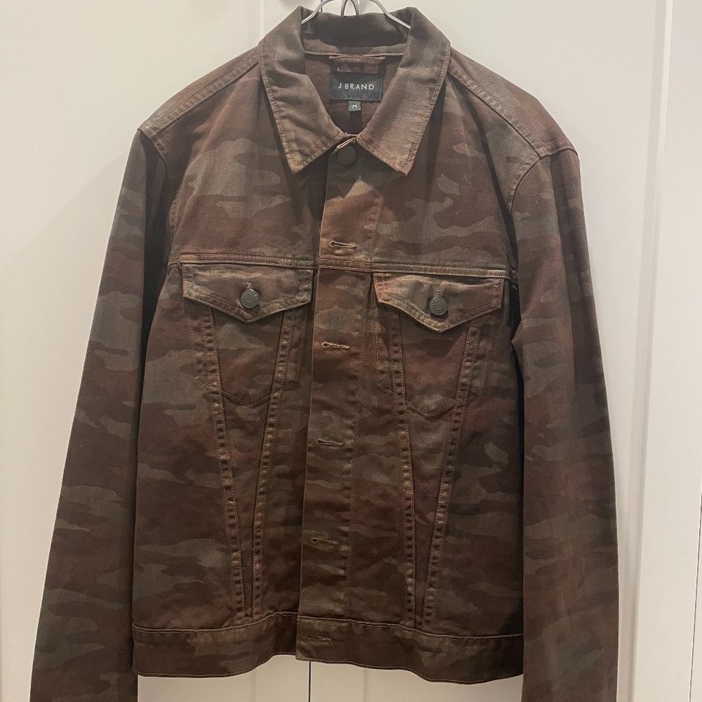 J Brand Camo Denim Jacket Size M